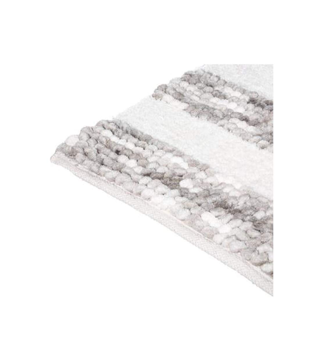 Tapis de Salle de Bain Rayé 50x75cm Gris