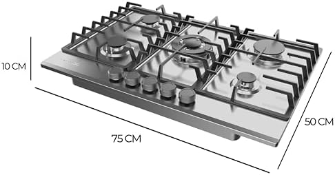 Cecotec Plaque à gaz Bolero Squad G 4200S Glass Black. Plaque à gaz avec 4 feux, finition verre noir, puissance 8000W, grilles individuelles et allumage électrique avec sécurité des vannes. : Cuisine et Maison