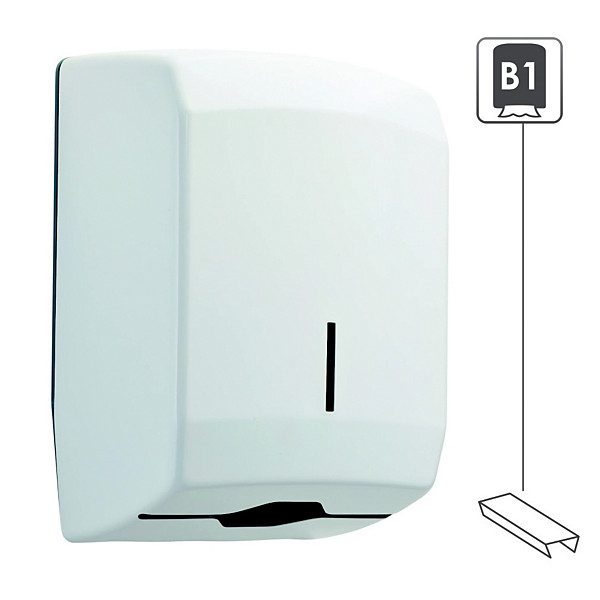 Distributeur essuie-mains - 600 feuilles - clara -blanc 9016