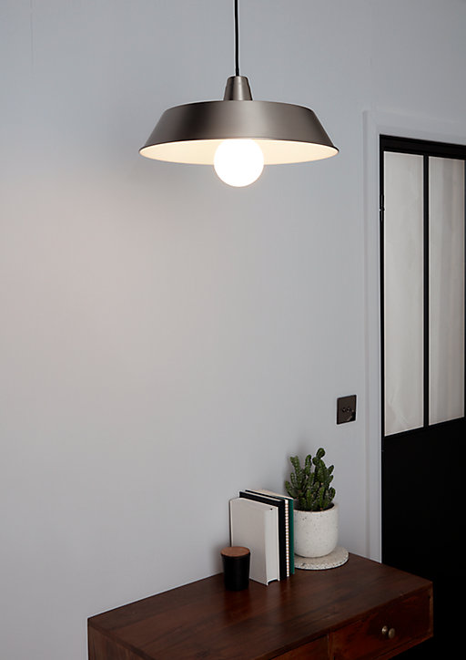 Suspension Gammuse Galva GoodHome gris IP20 E27