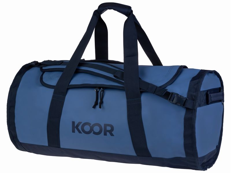 KOOR Duffle Bag Sooma 70 l, Blau Wasserabweisende Reisetasche