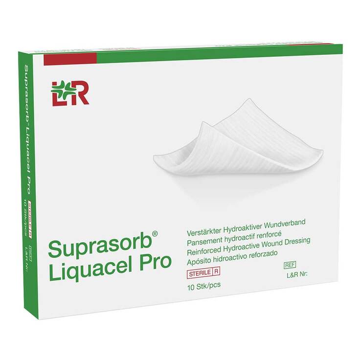 Suprasorb Liquacel Pro 5x5 cm Kompressen, 10 St