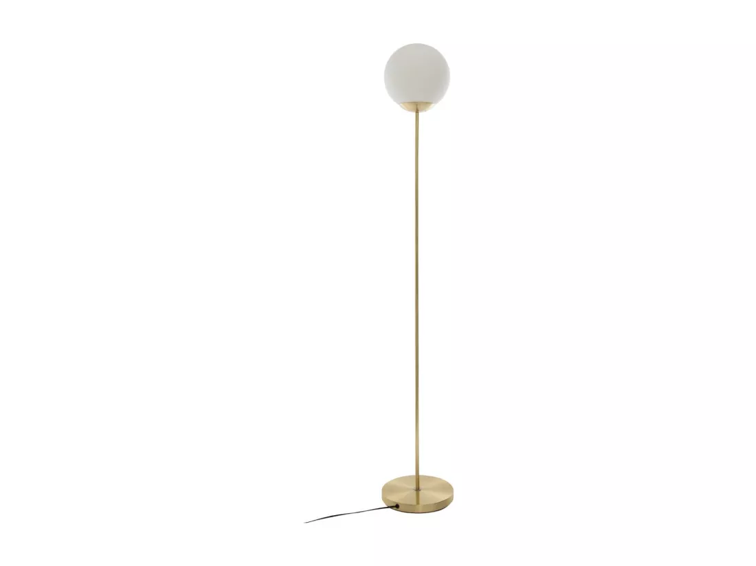 Lampadaire en métal Doré et Verre H 134 cm