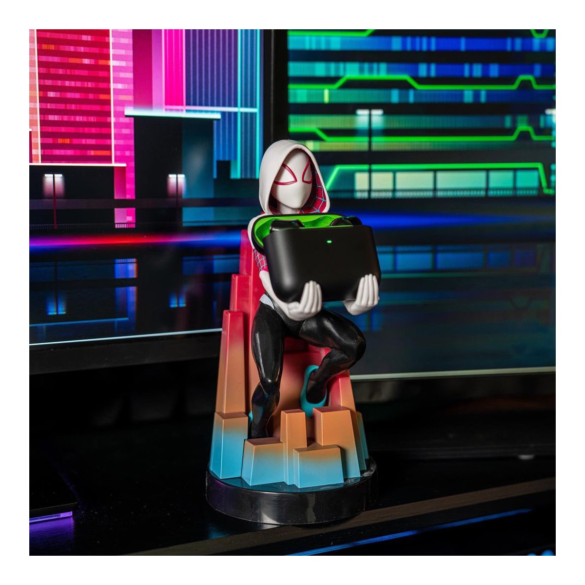 Cable Guys holder for telefon/kontroller figur (Spider-Gwen)