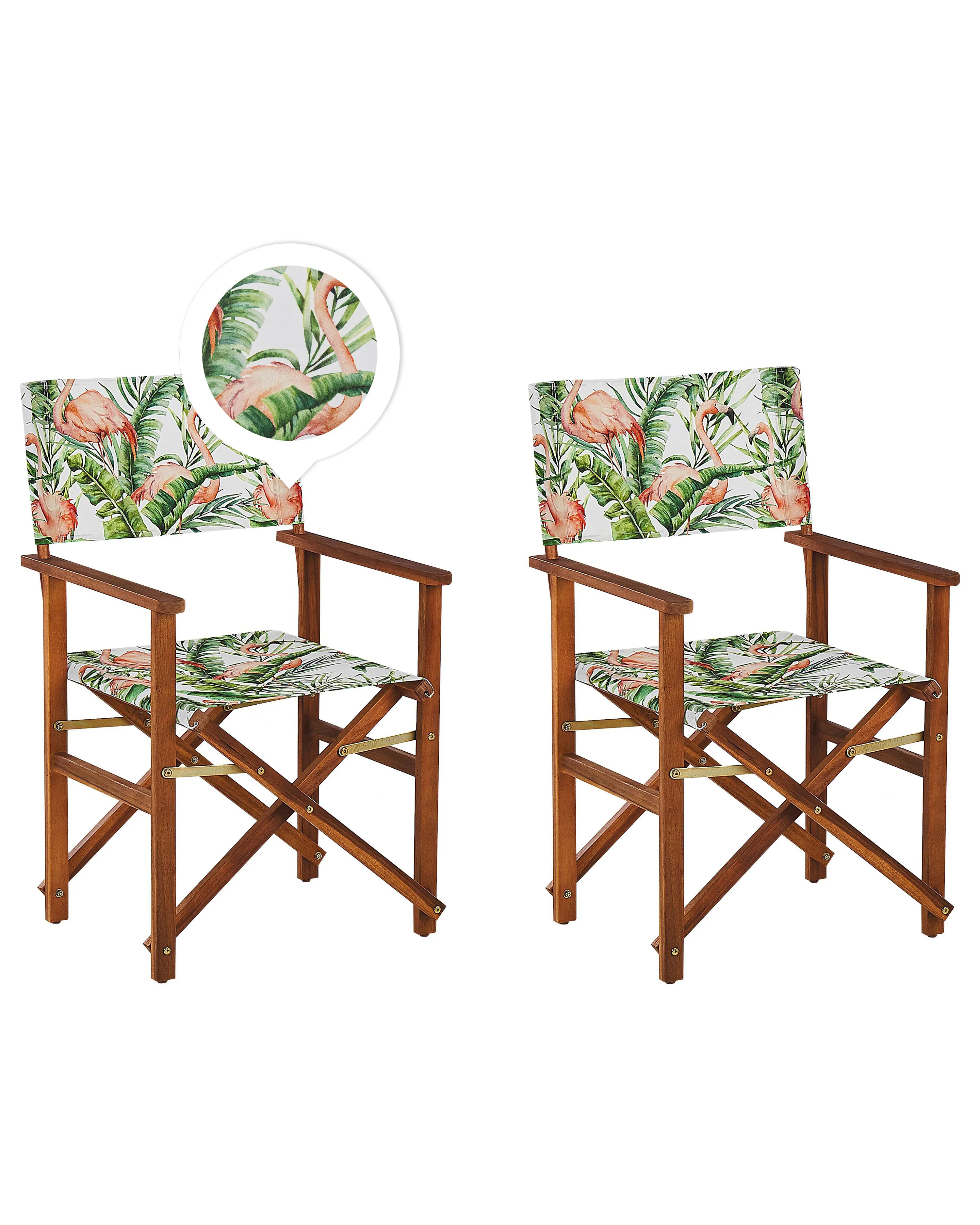 Set van 2 tuinstoelen CINE Acaciahout Donkerbruin