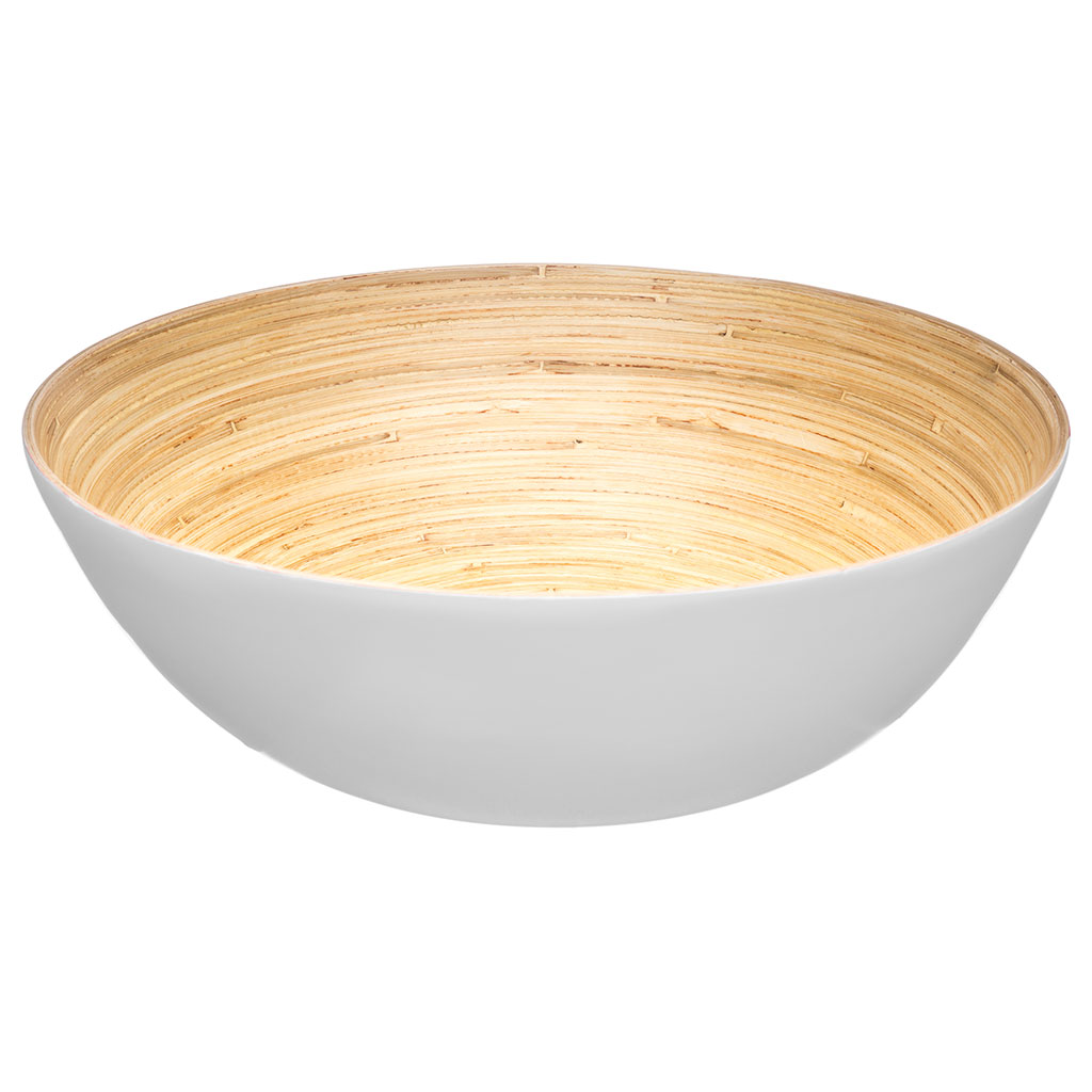 Saladier bambou blanc D 30cm 3L