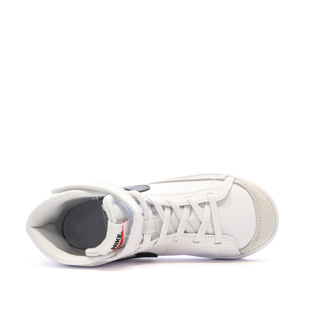 Nike Baskets Blanches/Noires/Gris Garçon Nike Blazer Mid '77