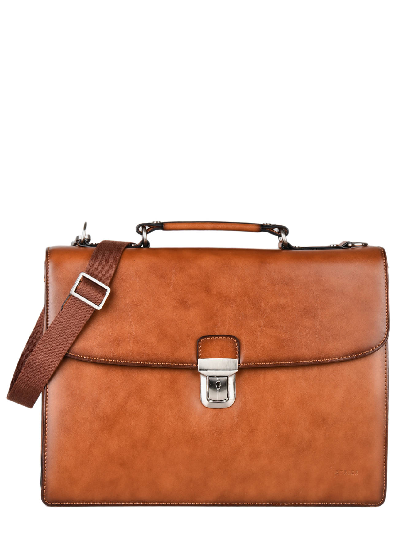 Serviette Crosta 2 compartiments cuir ETRIER