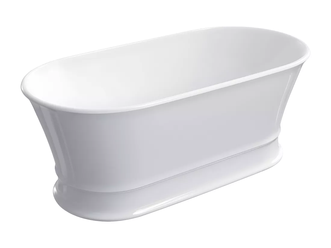 baignoire îlot OMNIRES CLASSICA M+ 160X79 CM couleur : blanc finition : brillant bonde et siphon inclus
