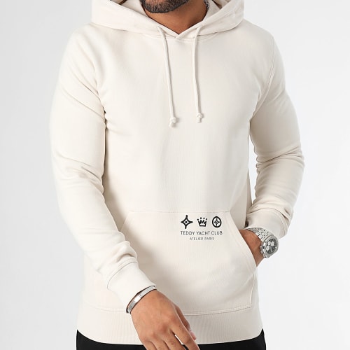 Sweat Capuche Atelier Paris Beige Noir