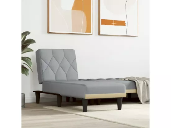 Prolenta Premium - Chaise longue gris clair tissu