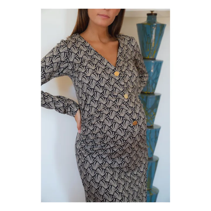 Paloma Collection Robe de Grossesse Elsa Comporta | Noir