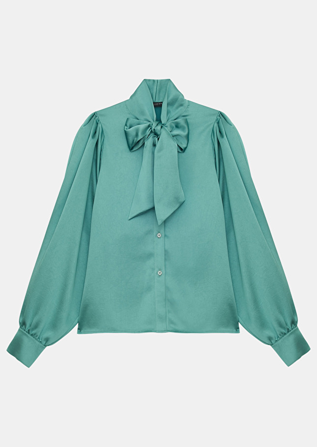 Chemise Candyableue en satin fluide