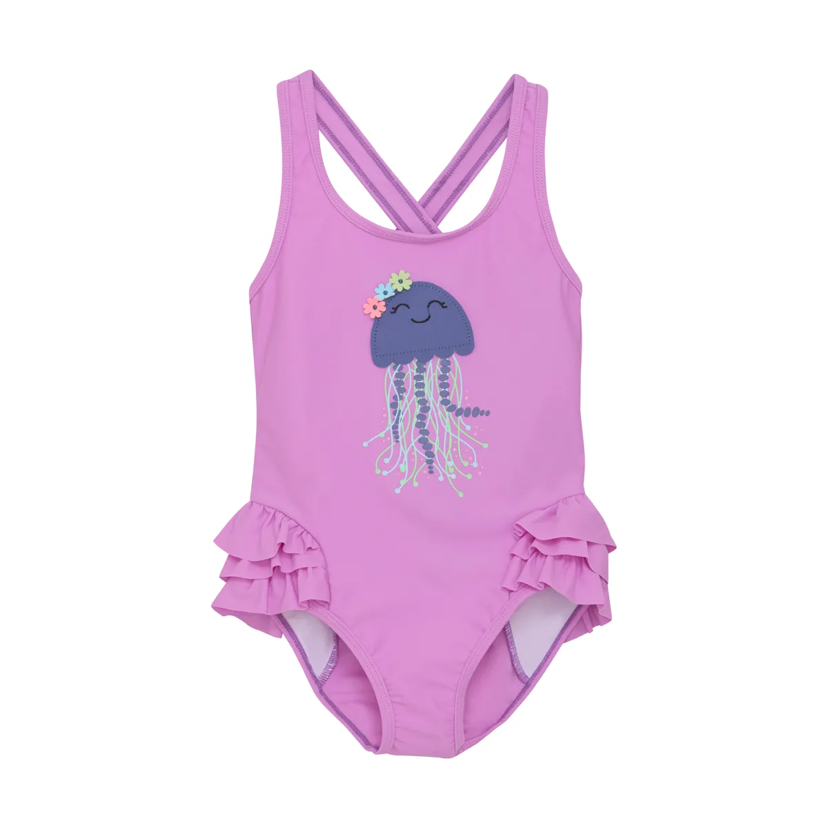 Color Kids Swimsuit W. Application Iris Orchid