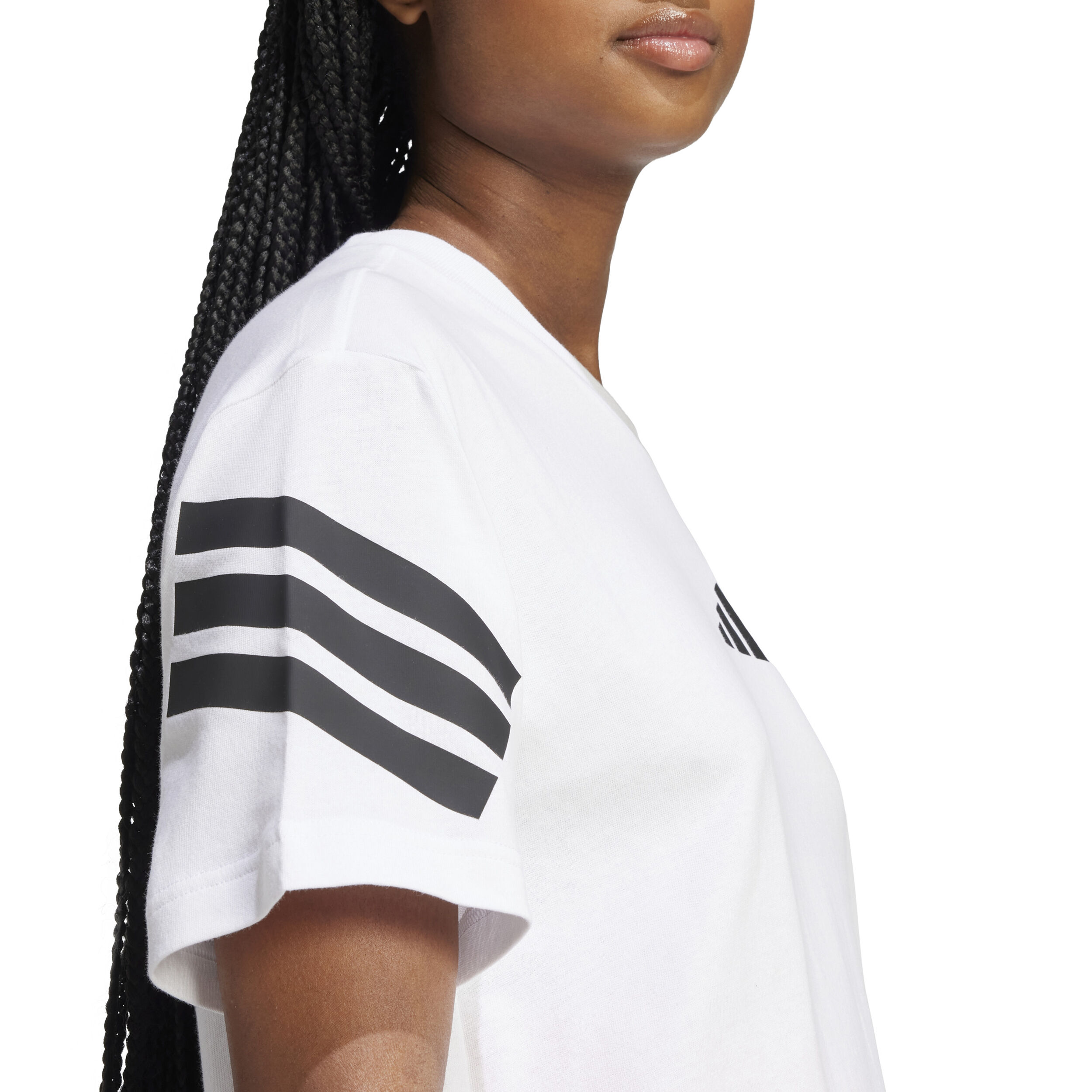 adidas Future Icon 3Stripes T-shirt Femmes - Blanc , Noir