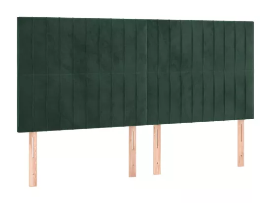 Sommier tapissier matelas et LED Vert foncé 160x200 cm Velours