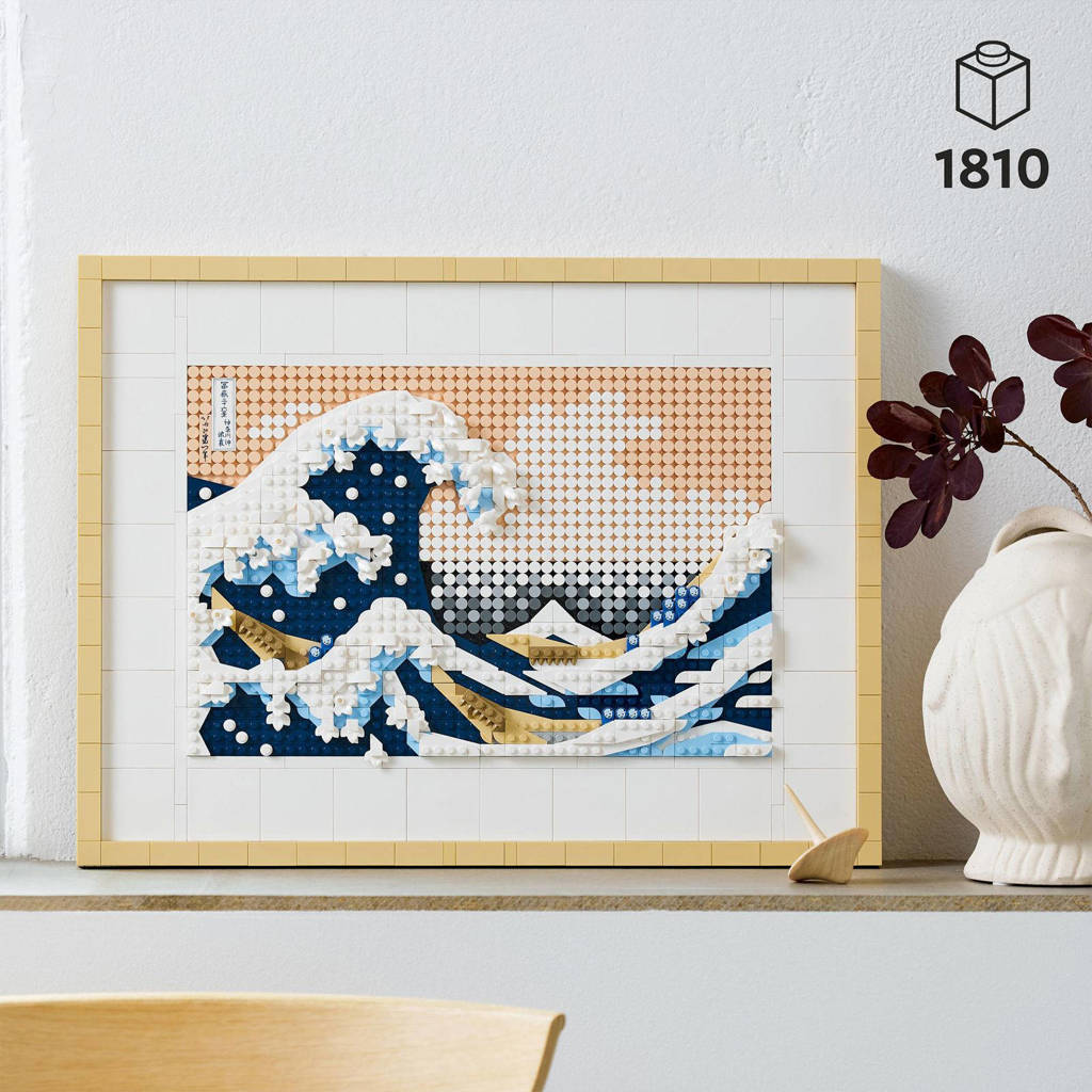 Mooi schilderijHokusai – De grote golf, 3D Wanddecoratie Knutselpakket voor Volwassenen 31208