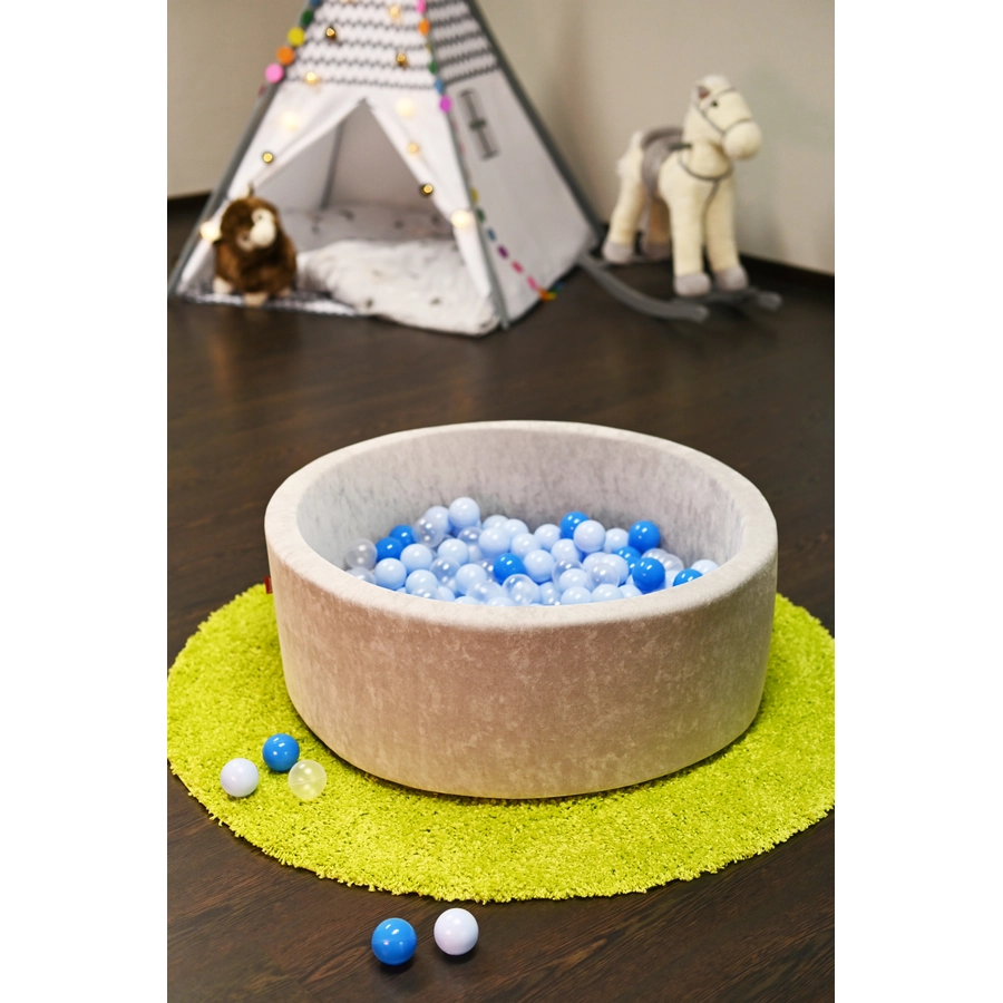 knorr toys® Bällebad soft - Grey - 300 balls soft bluebluetransparent grau