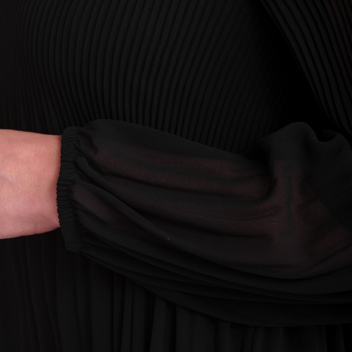 Gina Benotti Damen Kleid in Plissee-Optik schwarz