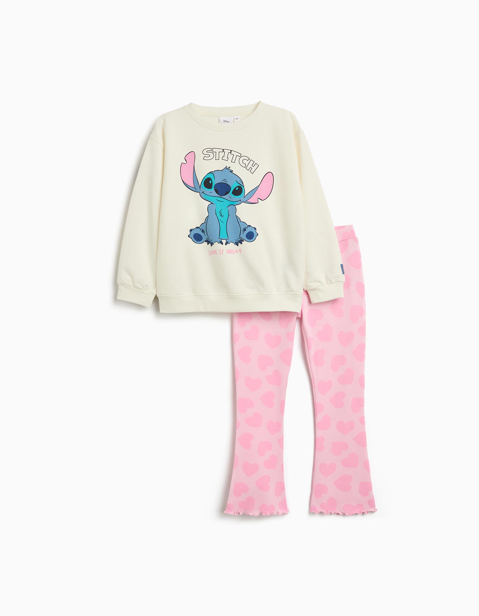 Conjunto Sweatshirt e Leggings 'Stitch' ©Disney, Menina, Branco