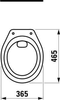 Jika Euroline closetpot diepspoel m. midden onder uitlaat 46.5x36.5x40cm wit