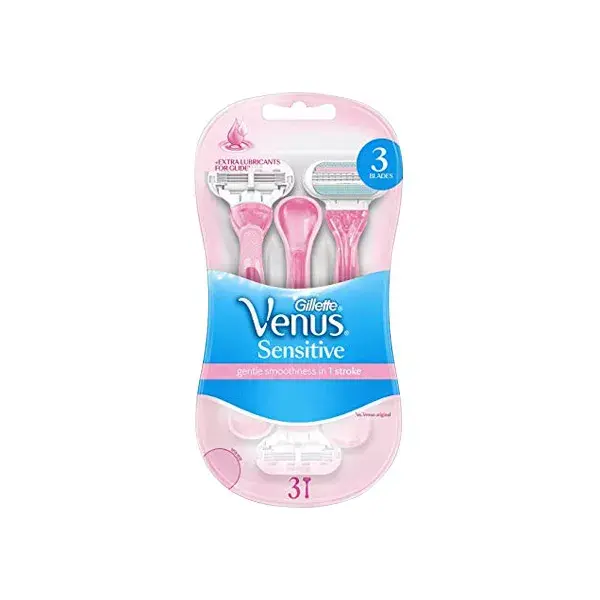 Aparelho de barbear descartável Venus Sensitive, 3 unidades