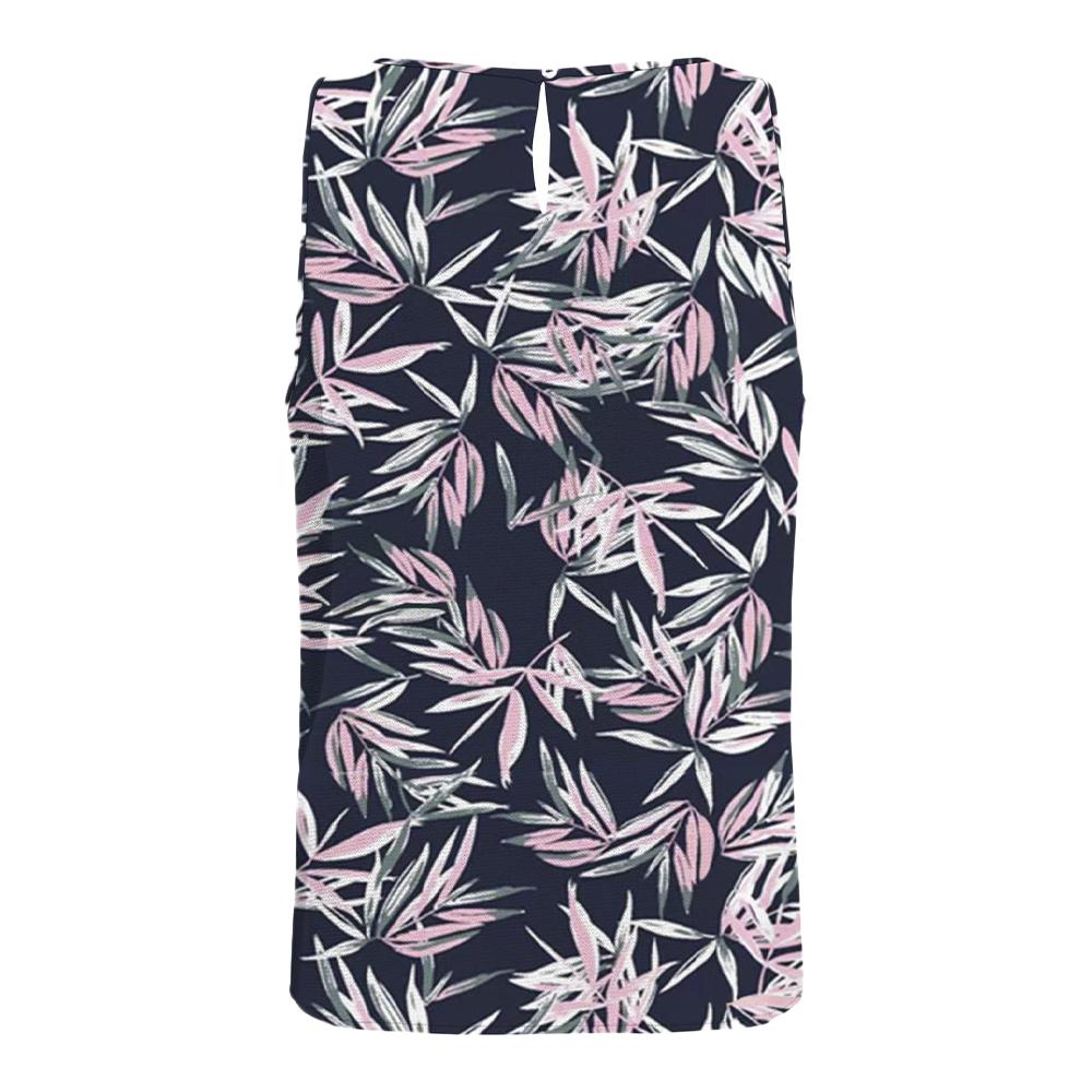 Only T-Shirt Sans Manches Marine/Rose à Motifs Femme Only Nova Life