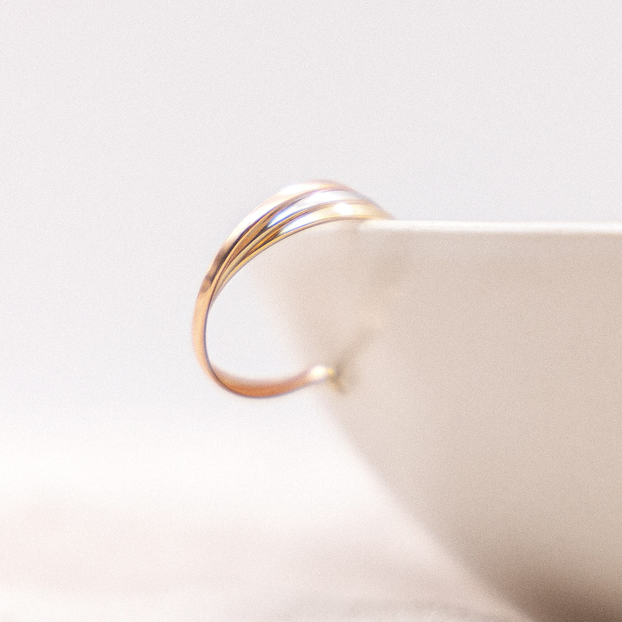 Fascination by Ellen K. Ohrringe Gold 585 dreifarbig