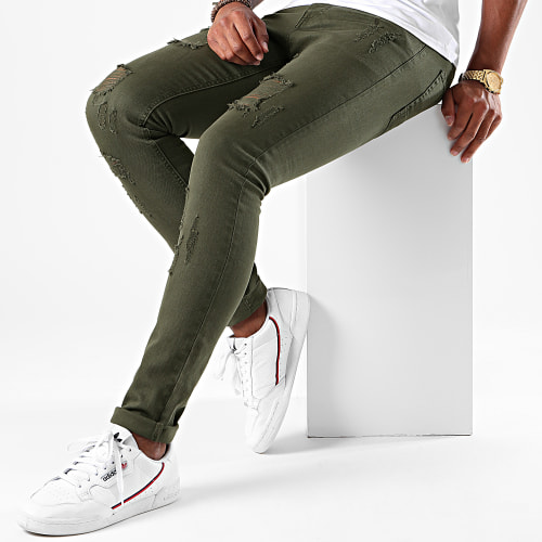 Jean Skinny Avec Déchirures LB054K20 Khaki