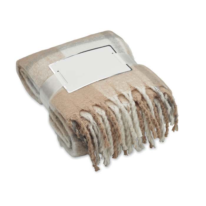 GiftRetail MO2382 - QUET Couverture en mohair à carreaux
