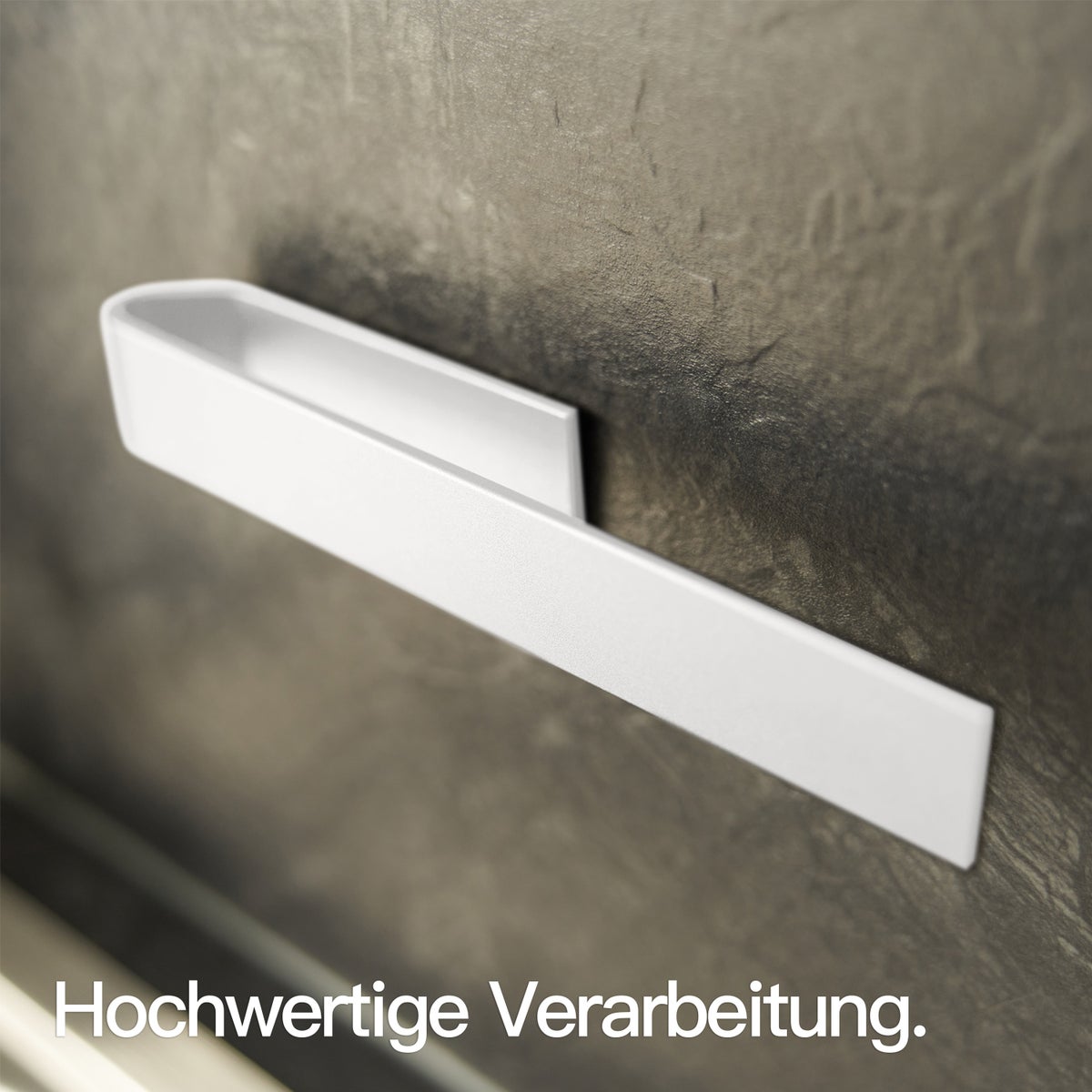 Designfabrik Hamburg vaatdoekhouder zonder boren, wit, 17cm