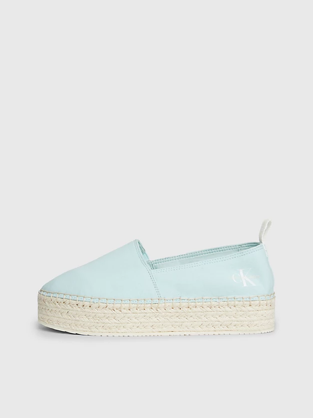 Tênis espadrille de lona com plataforma