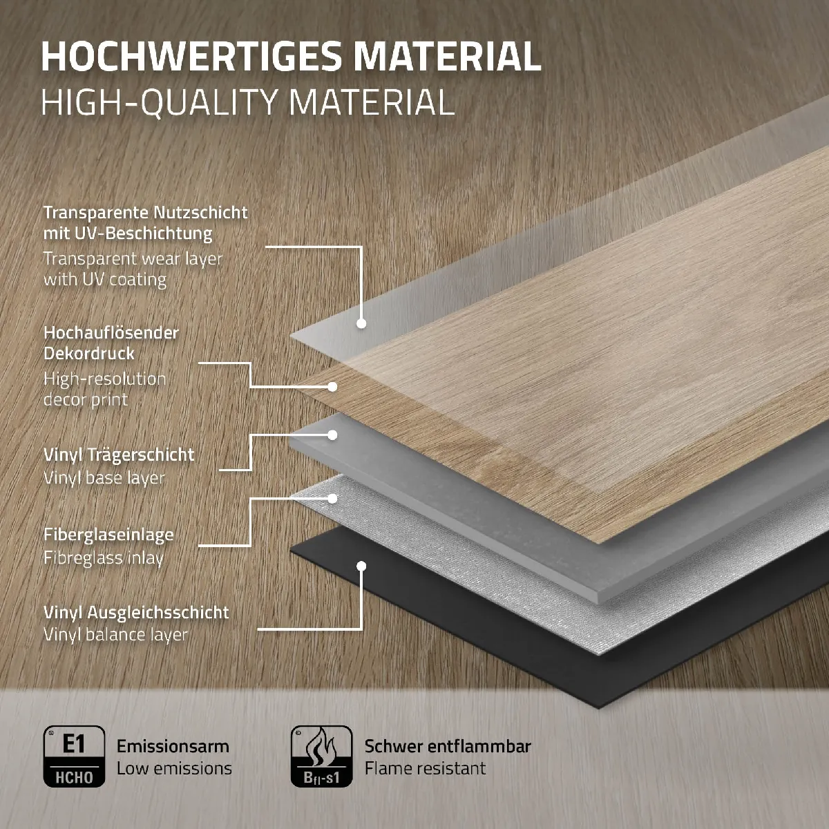 ML-Design Revêtement sol vinyle 6,16 m² - Chêne doré