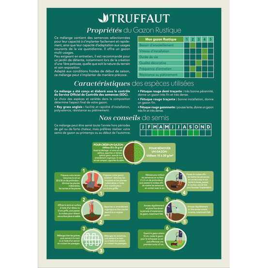 Gazon rustique 1 kg truffaut