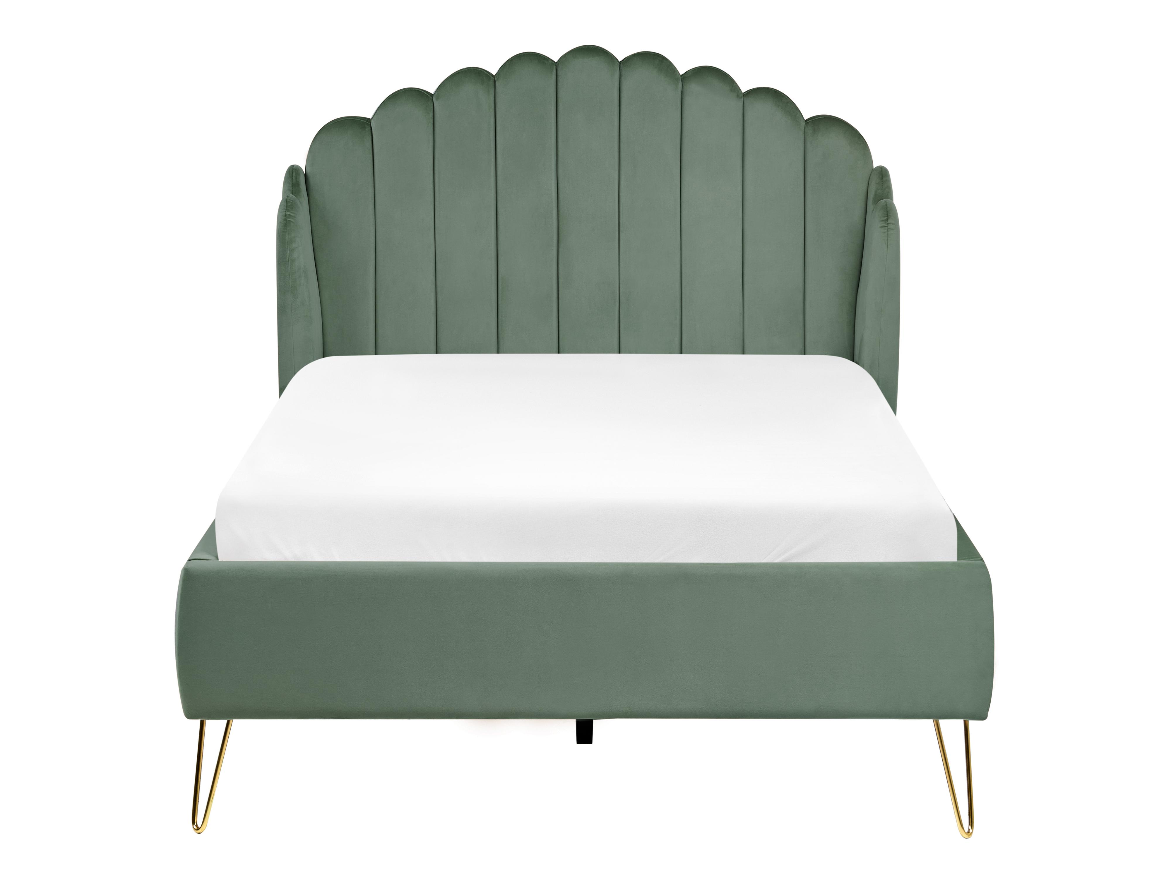 Bed Fluweel AMBILLOU 120 x 200 cm Groen