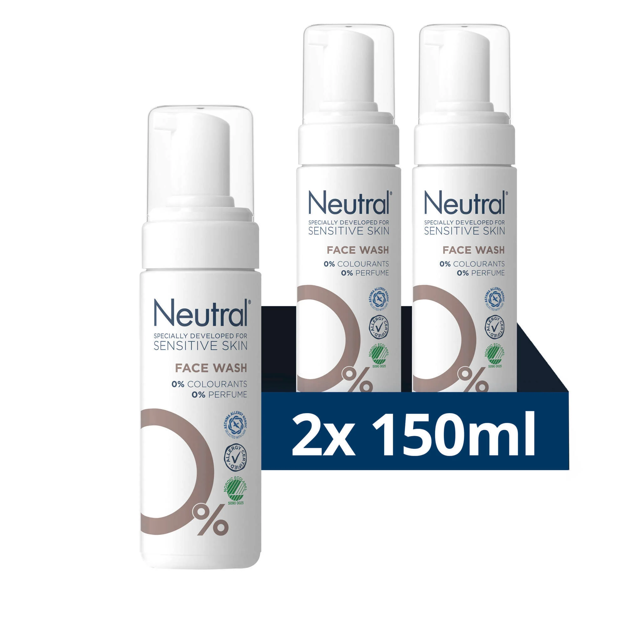 Neutral face wash lotion Parfumvrij - 2 x 150 ml