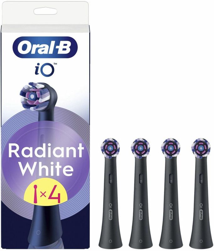 Oral-B - iO Series Radiant White - Opzetborstels - Zwart