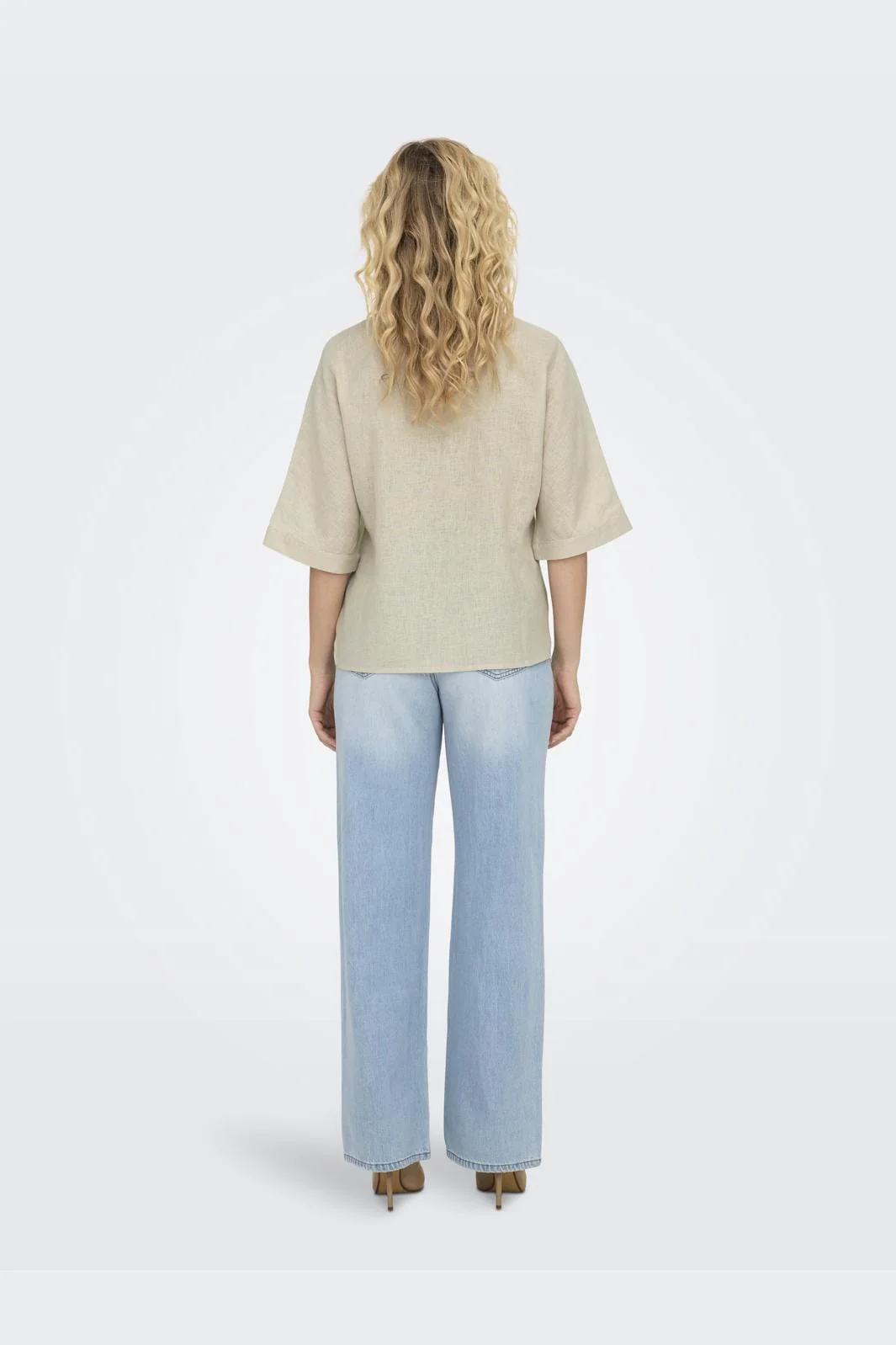 Only Onltokyo Life Ss Linen Bl Shirt