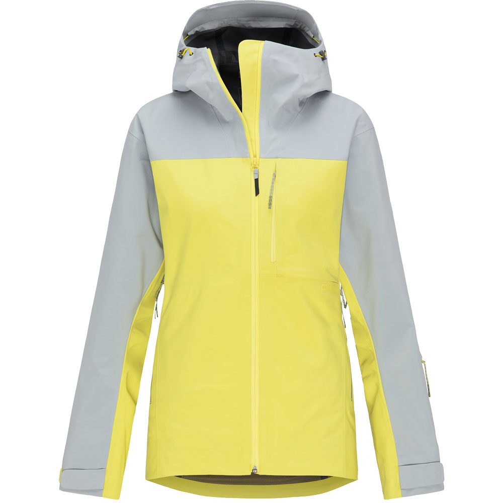 Pyua Trace Hardshelljacke Damen french grey whistle yellow
