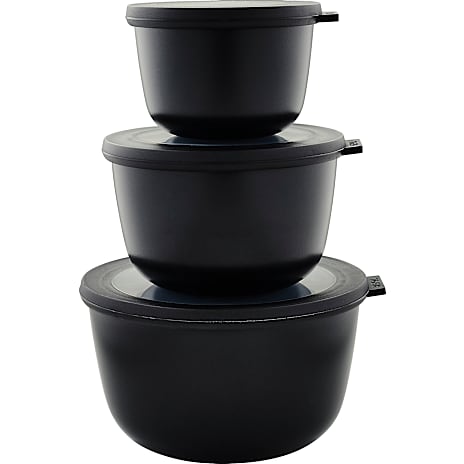 Mepal Cirqula høj rund skål - sort (3-pak)