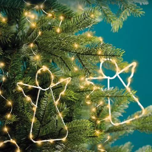 Rideau pour sapin Micro Led H1,80 m 534 LED Ange Blanc très chaud