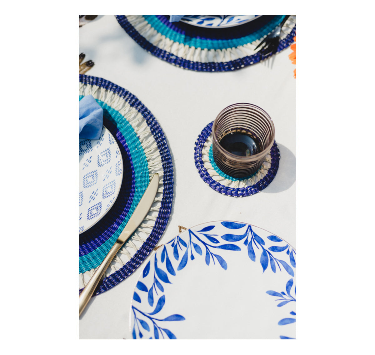 Dessous de verre rond (lot de 4 unités)