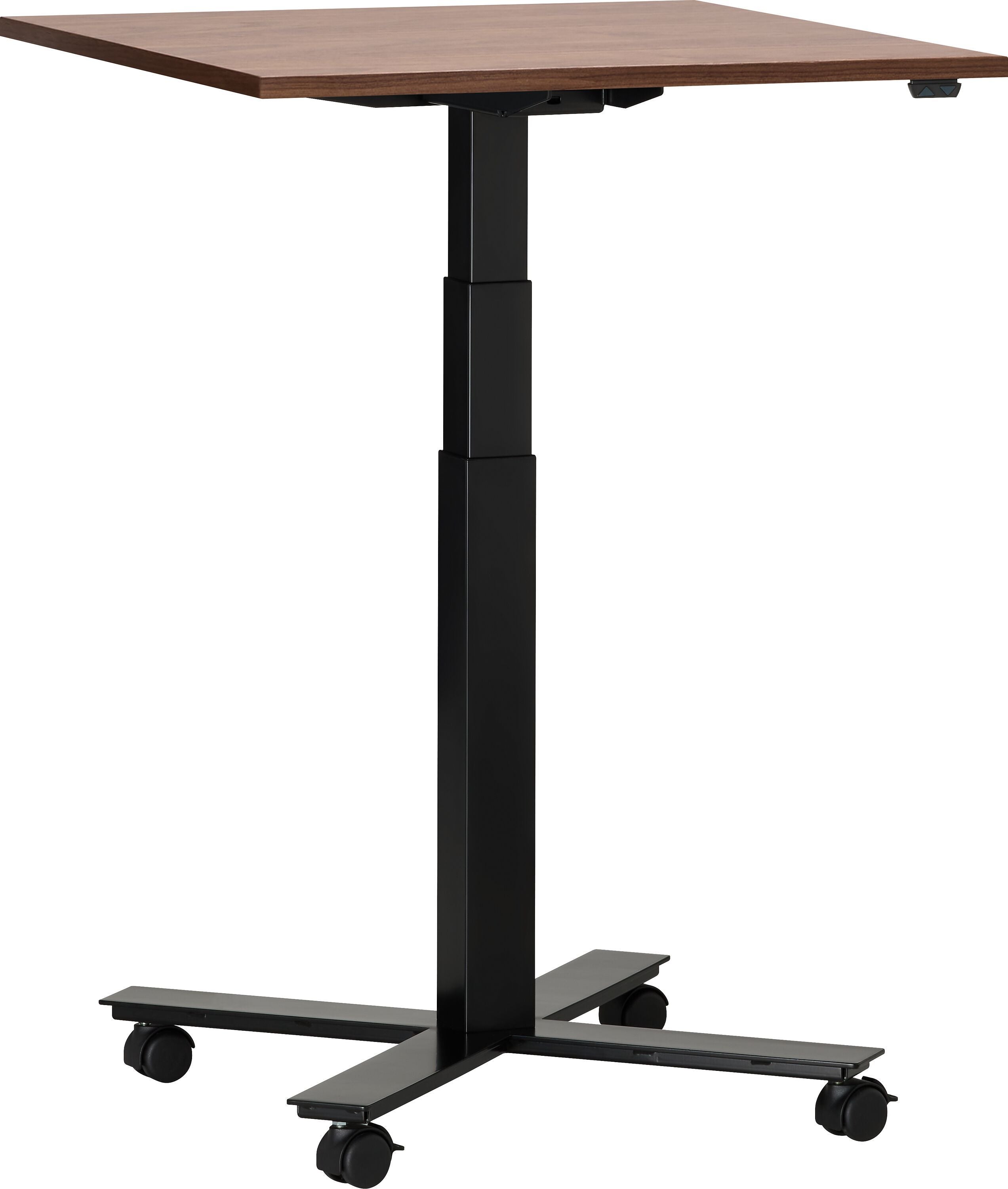 FLEXCUBE Besprechungstisch höhenverstellbar - Nussbaum / B: 70.0 cm x T: 70.0 cm x H: 66.5 cm