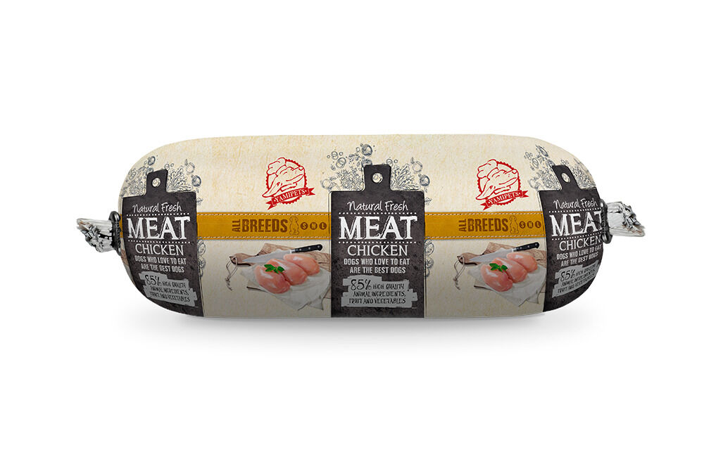 Natural Fresh Meat Worst - Hondenvoer - 600 Gram - kip