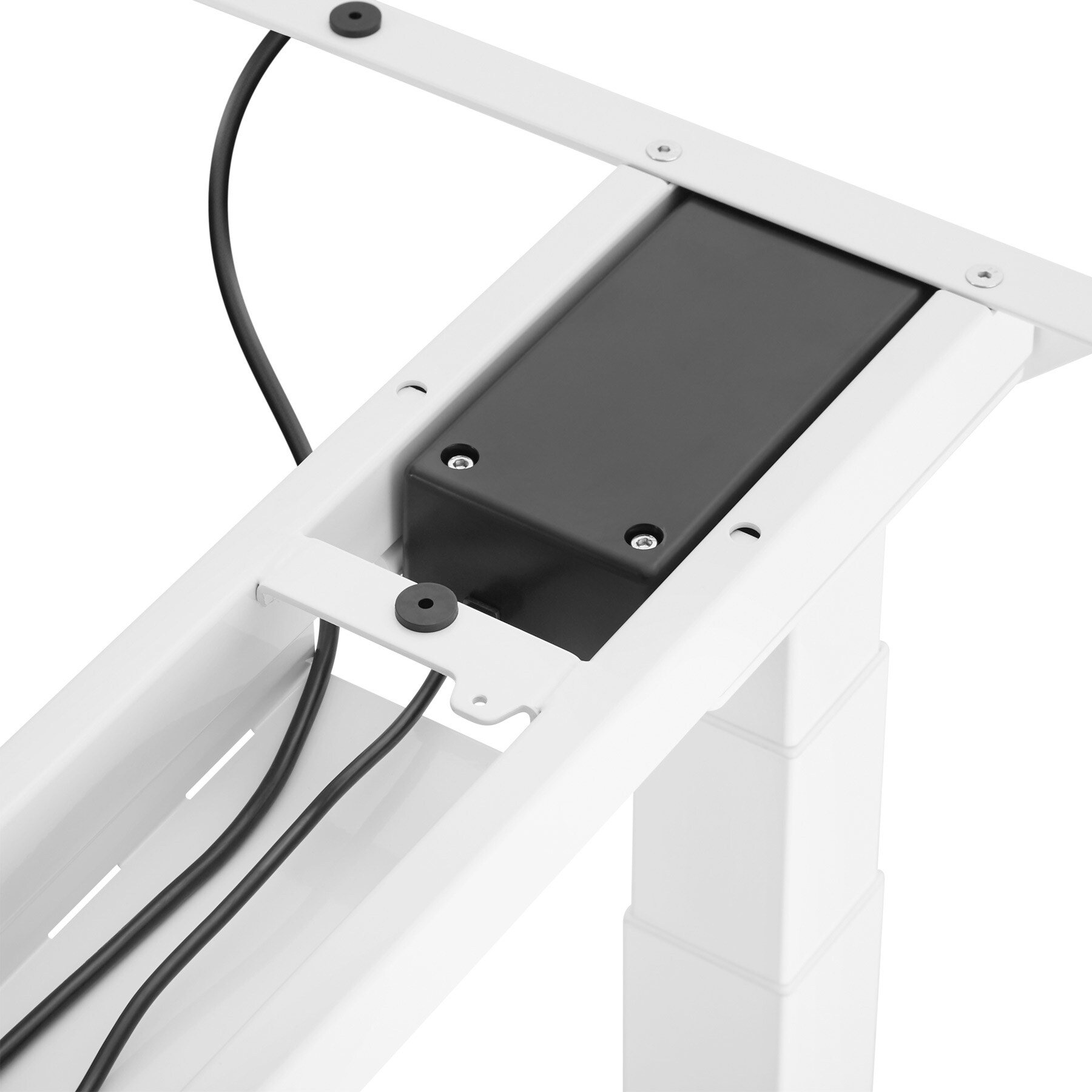 tectake® Tischgestell, elektrisch höhenverstellbar mit 2 Motoren, breitenverstellbar, 110 - 190 x 68 x 58 - 123 cm