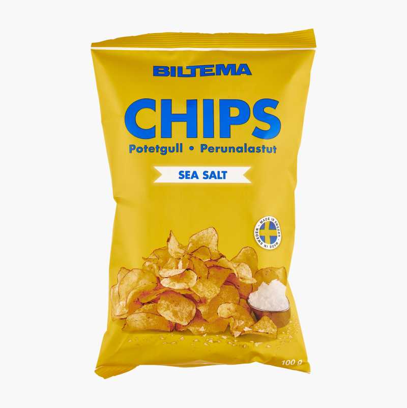 Chips, havsalt, 100 g