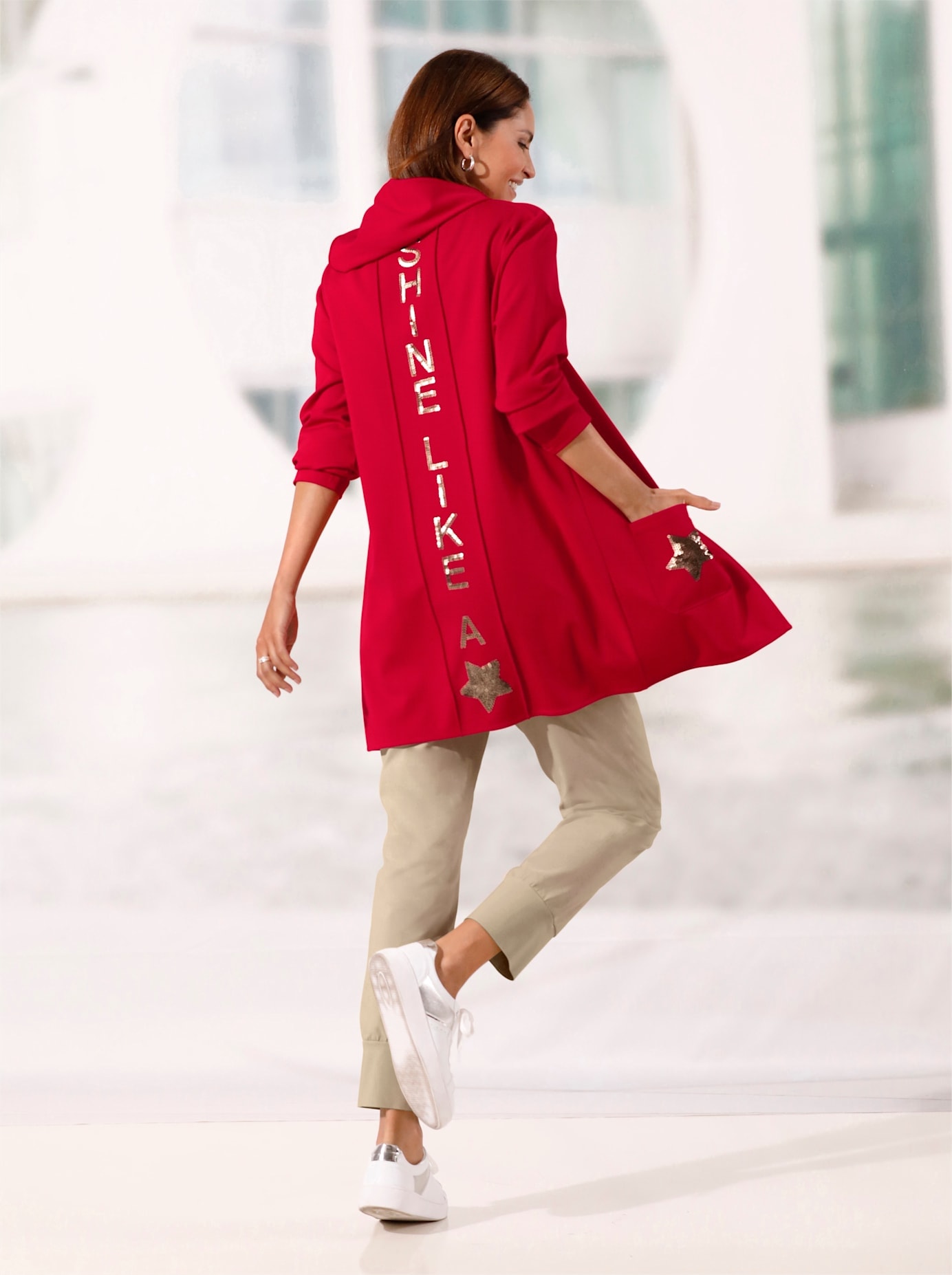 Inspirationen Shirtjacke »Long-Shirtjacke«, 1 Stk.