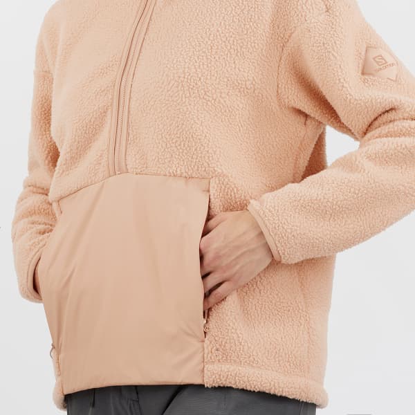 Sweat polaire randonnée SALOMON SNOWSHELTER TEDDY HZ W SIROCCO/HEATHER