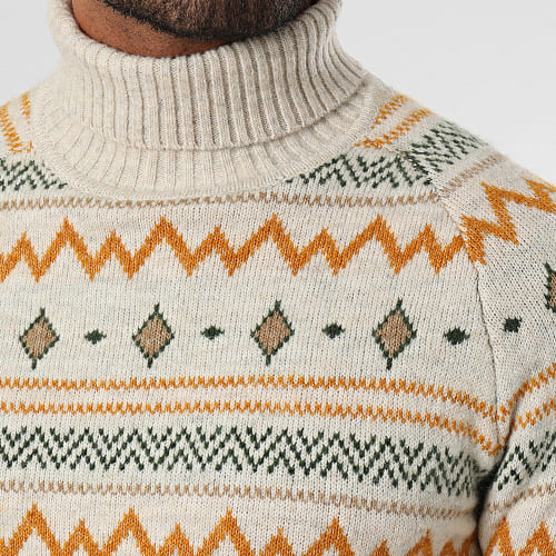 Pull Col Roulé 20716107 Beige