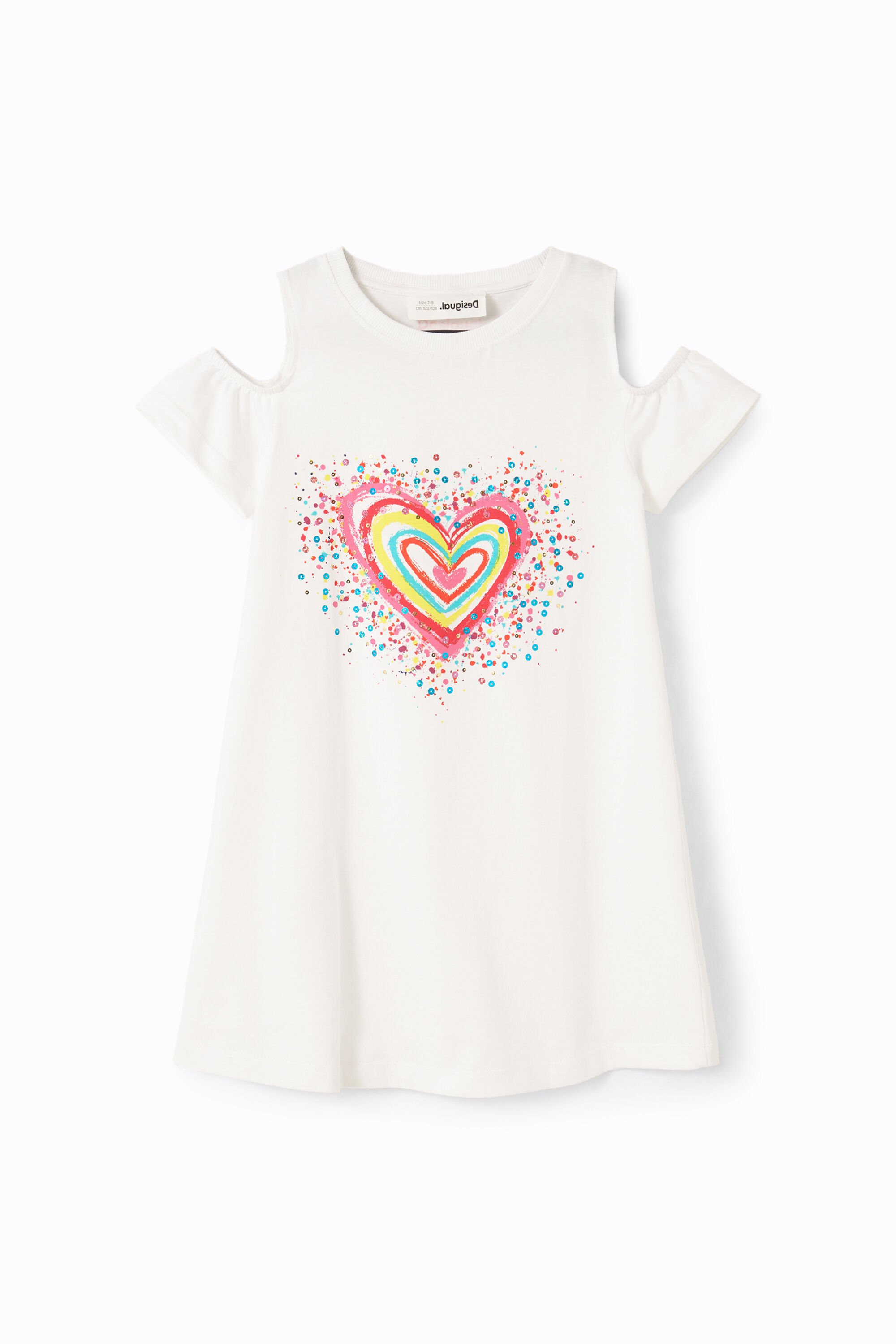 Robe t-shirt découpes cœur